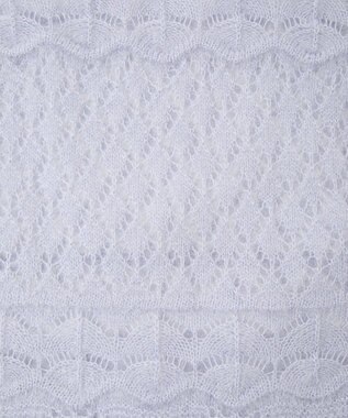 earth music&ecology キャットヤーン透かし編みニットプルオーバー Grayish Blue