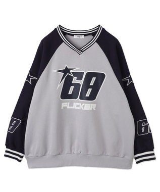 WEGO スターナンバリングプルオーバー ブラック