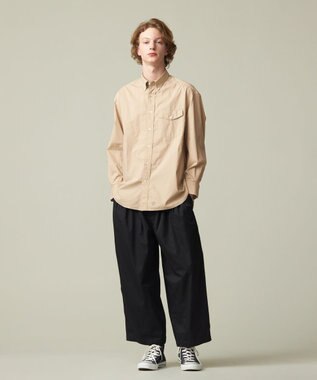 J.PRESS YORK STREET 【UNISEX】バギーフィットパンツ ブラック系