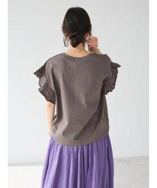 CRAFT STANDARD BOUTIQUE 袖ギャザーフレアプルオーバー Brown