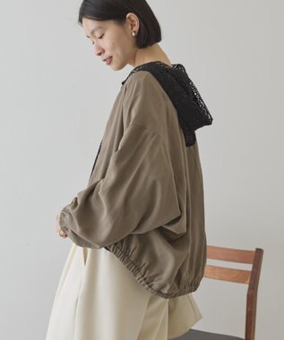 AMERICAN HOLIC Vネックドルマンブルゾン Mocha