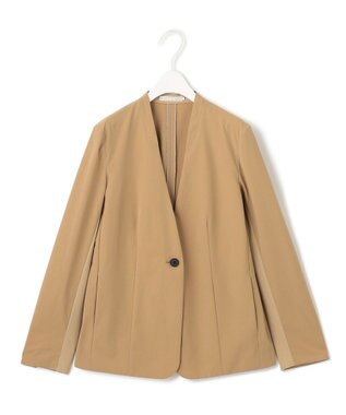 ICB 【接触冷感・UVカット・撥水・洗える】 プルーフ4WAYタフタ ノーカラージャケット コルク系