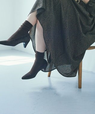 ANY 【洗濯機可能/ウエストゴム】ウエストギャザー ワンピース フラワー