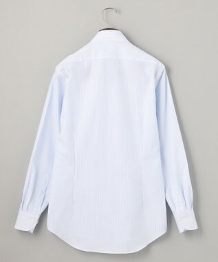 GOTAIRIKU 【形態安定】プレミアムプリーツシャツ＿ワイドカラーストライプ サックスブルー系1