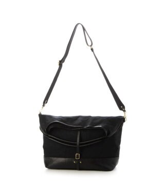 UNBILLION ペルケ perche / 姫路レザー×パラフィンキャンバス2wayトートL ブラック