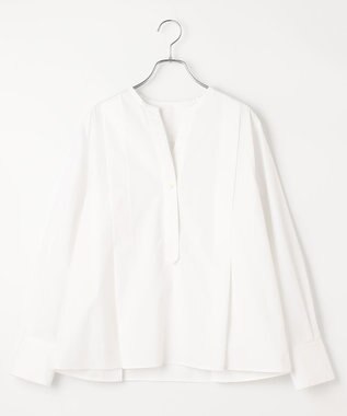 #Newans 【ANSWER for 骨格ストレート】タックデザインスキッパーネックシャツ ホワイト系