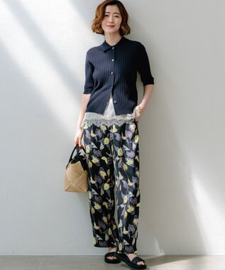 23区 S サテンレースキャミソール ベージュ系