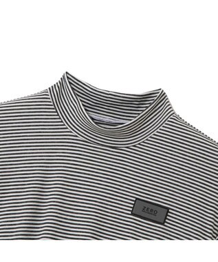 ZERO HALLIBURTON メランジ ボーダー モックネック シャツ ZHG-A4S5 82815 ゴルフウェア ネイビー杢