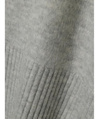 Green Parks ｆｕｗａっとメランジ袖リブ長めニットプルオーバー Light Gray