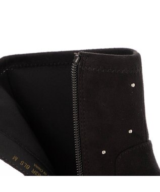 Riz raffinee <Riz raffinee>スタッズ付インヒールブーツ ブラックスエード