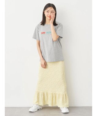 earth music&ecology Ｌｅｅ×ｅ．ｍ．ａ．ｅ　ＬＯＧＯ　Ｈ／Ｓ　ＴＥＥ Gray Mixture