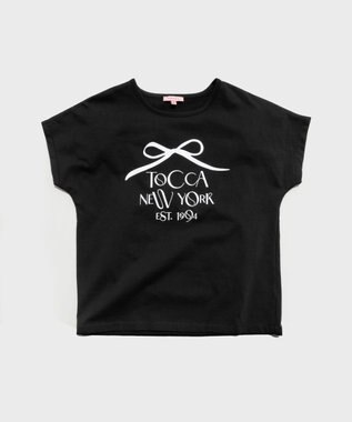 TOCCA 【接触冷感・UV90%以上カット・洗える】DANCING RIBBON Tシャツ ブラック系