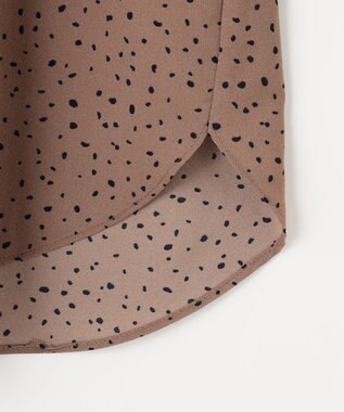 ANY ドルマンスキッパードットブラウス モカ系