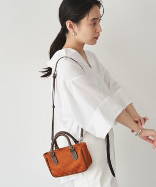 russet ナイロンジャガード2WAYミニショルダーバッグ（CE-1777） Trv-Brown