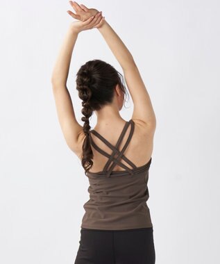 OP／FILA 【Kappa】カップ付きキャミソール フィットネスウェア ブラウン