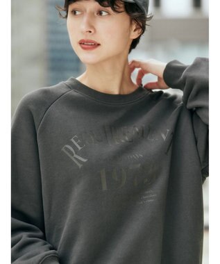 AMERICAN HOLIC ラグランロゴスウェット2 Charcoal Gray