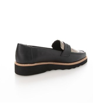 MODE ET JACOMO <carino>【レイン】ポインテッドコインローファー ブラックコンビ