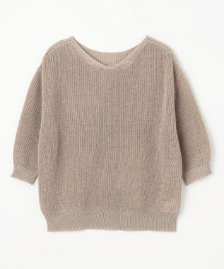 ANY L 【洗濯機可/前後着用可/アンチピリング】２ＷＡＹドライニット ベージュ