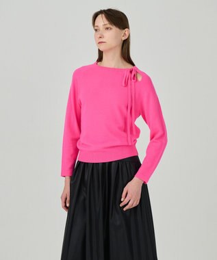 GRACE CONTINENTAL ボウタイカシミヤトップ ピンク