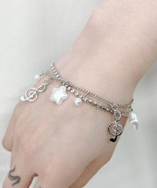 WEGO Lビジューレイヤードジャラブレス 柄3