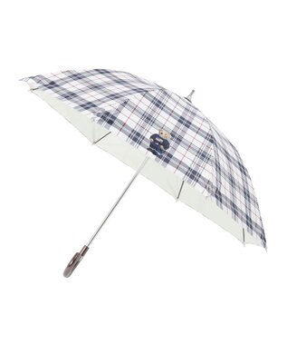 MOONBAT 【軽量】POLO RALPH LAUREN 晴雨兼用日傘 長傘 チェック／遮光 遮熱 UV オフホワイト