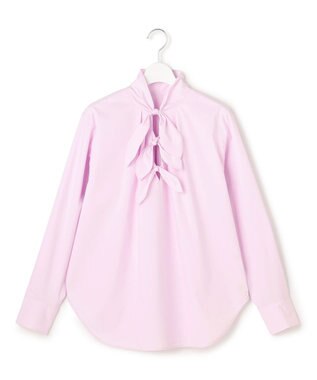 23区 【GOLD LABEL】コットンニドム リボンデザイン ブラウス ライトピンク