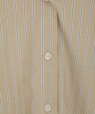 AMERICAN HOLIC 抜け衿スキッパーシャツ Stripe Beige