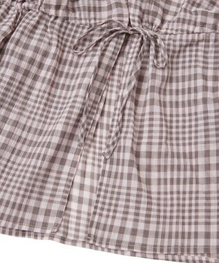 earth music&ecology ワッシャードロスト羽織りシャツ Check Mocha