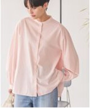 AMERICAN HOLIC イージーケアバックフリルバンドカラーシャツ Light Pink