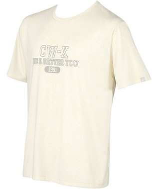 CW-X 【UNISEX】 CW-X トップス 3分袖 カジュアルＴシャツ 少しゆったりとした着用感 吸汗速乾 半袖 ユニセックス DLR105 /ワコール アイボリー