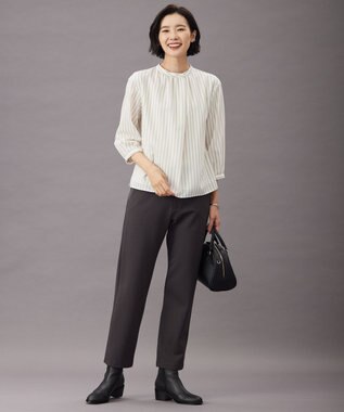 J.PRESS LADIES L 【洗える】ジャージー パンツ グレー系