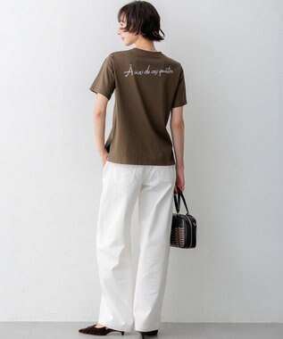 23区 L 【見上愛さん着用/Oggi掲載/接触冷感】23区DENIM サマー ストレート ワイド パンツ ホワイト系