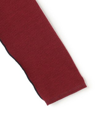 BEIGE， FORD / 配色メローハイネックウールトップス Bordeaux