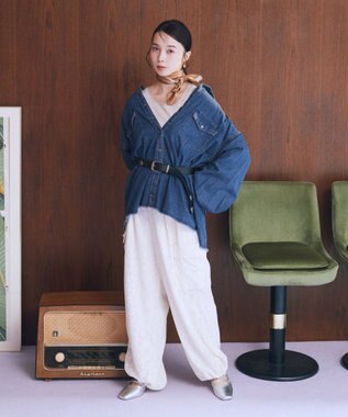 earth music&ecology 【予約】ウエスタンデニムシャツ ミディアムインディゴ