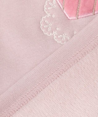 ANY KIDS 裏シャギー アップリケ トレーナー ミルクティー×カップケーキ