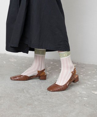 TRICOTE メッシュ　ストライプ柄ソックス