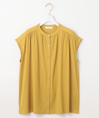 ANY SIS 【接触冷感・UVカット・洗える】ハイストレッチスムース2WAY ブラウス マスタード