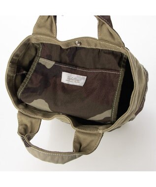 UNBILLION cachecache 製品洗いキャンバス×ナイロントートS カモフラカーキ