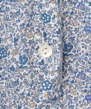 J.PRESS LADIES 【洗える】 LIBERTY Honeydew/Kate&Mil フリルネック ブラウス ブルー系5