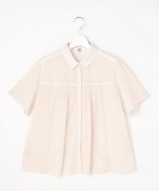 J.PRESS LADIES S シアードライトリコット シャツライク カットソー グレージュ系