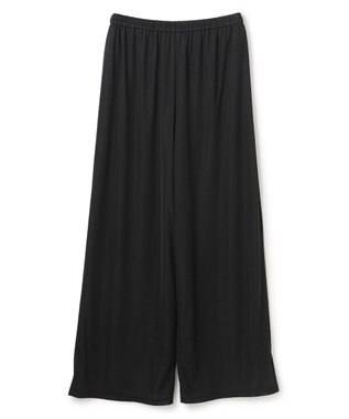 uncrave トリコットシフォン ギャザーパンツ ブラック