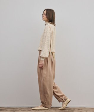 GRACE CONTINENTAL メッシュオーバーニットトップ キナリ