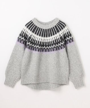 ANY ノルディックパターンニット ライトグレー