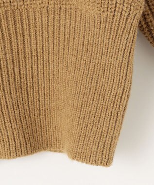 Feroux 【洗える・古畑星夏さん着用】フルジップ ニット キャメル系