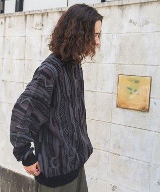 WEGO 3Dニットプルオーバー ブラック