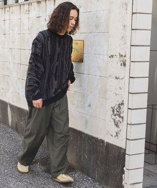 WEGO 3Dニットプルオーバー ブラック