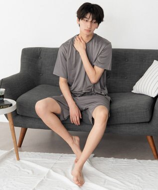 WEGO 【ユニセックス着用ITEM/MLサイズ展開】接触冷感セットアップウェア ダークグレー