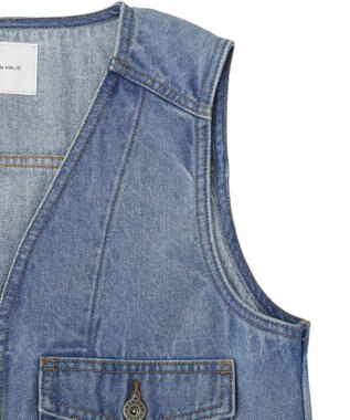 AMERICAN HOLIC ショート丈デニムベスト Light Indigo