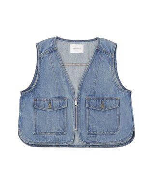 AMERICAN HOLIC ショート丈デニムベスト Light Indigo