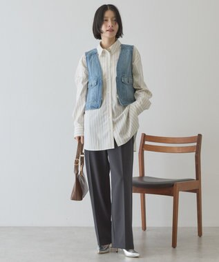 AMERICAN HOLIC ショート丈デニムベスト Light Indigo